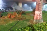 Carro pega fogo em garagem de prédio e assusta moradores na Asa Sul