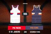 Palpite Philadelphia 76ers x Phoenix Suns – NBA – 06/01/2025