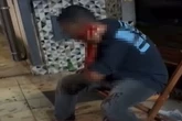 Sangue escorre por pescoço de homem atacado em bar no DF. Vídeo