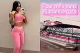 Vídeo: influencer do Tigrinho comprou flutuante rosa e publicou tour