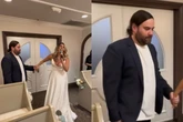 Noivo constrangido tenta fugir de surpresa da amada durante casamento