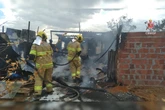 Incêndio destrói casa no Assentamento Nova Jerusalém, em Samambaia