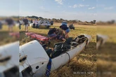Avião cai e se parte ao meio, mas piloto sobrevive de forma milagrosa
