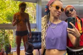 Marido de Thalita Carauta surge de sunga após transição de gênero