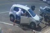 Câmera flagra pai dando socos e chutes no filho de 12 anos no DF