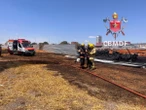 Canteiro de obras pega fogo próximo a estação de metrô do DF