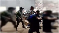 Vídeo: confusão por som alto termina em gás de pimenta, socos e chutes