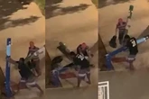 Vídeo: dupla furta câmeras de monitoramento usando marreta no Morumbi