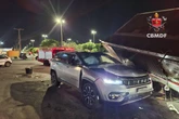 Carro desgovernado invade trailer de lanches e deixa um ferido no DF