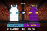 Palpite Charlotte Hornets x Los Angeles Lakers – NBA – 27/01/2025