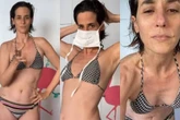 De biquíni, Mariana Lima ironiza algorítimos e ensina a usar máscara