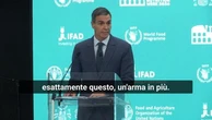 La denuncia di Sanchez dalla Fao di Roma: "La fame sta diventando un'arma più economica dei missili"