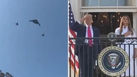 Stati Uniti: il bombardiere B-2 sorvola la Casa Bianca sotto gli occhi di Trump e Melania