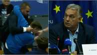 Ue, manifestante tenta di aggredire Orban durante una conferenza stampa: il giovane placcato dalla scorta del premier ungherese