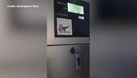 Caro carburanti, Greenpeace incolla adesivi di Trump che indica il prezzo: "L'ho fatto io"