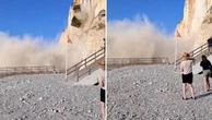 Normandia, crolla la scogliera a Saint-Martin-aux-Buneaux: turisti in fuga sulla spiaggia