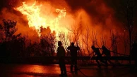 Incendi in Grecia, sull'isola di Chios la strada diventa un corridoio di fiamme