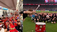 In metro, durante la partita, alla fine con i giocatori: la "Viking row" incessante dei norvegesi