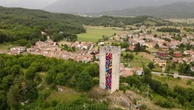 Street art a Borgorose, Birra del Borgo riqualifica un'antica torre con Truly Design Crew
