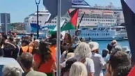 Creta, manifestanti pro-Palestina contestano lo sbarco di turisti israeliani dalla nave di crociera