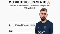Il modulo di giuramento dei milanisti a Donnarumma: "Togli la Champions all'Inter e sarai perdonato"