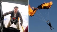 Cinema, lo spericolato record di Tom Cruise: 16 lanci con il paracadute in fiamme