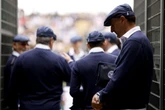 Uniformed protesters criticise introduction of AI line calls at Wimbledon