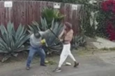 Homeless man brutally beats a gardener in broad daylight