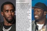 50 Cent trolls Diddy with letter urging judge to weigh public safety