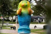 Florida town’s giant rainbow sculpture of a manatee goes missing