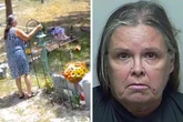Florida woman accused of stealing grave mementos caught on camera