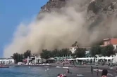 Campi Flegrei, costone a Monte di Procida frana durante il terremoto – Il video