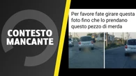 No! Questa foto di un cane trascinato da un’auto non è stata scattata in Italia
