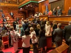 Tensione al Senato, l’opposizione sventola il tricolore. Seduta sospesa – Video
