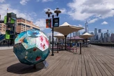 Giant, beautiful soccer balls are popping up around New York City