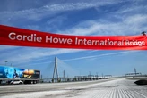 A hockey-inspired bridge finally opens between the U.S. and Canada