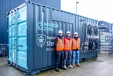This shipping container uses water and solar power to capture CO2 from the air