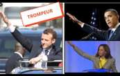 Pourquoi ces photos de Macron, Harris et Obama tendant le bras sont trompeuses