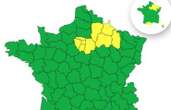 Météo France place désormais Paris en vigilance pluie-inondation ce soir