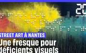 A Nantes, une fresque monumentale en braille pour parler aussi aux aveugles