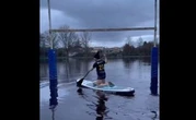Quand des rugbymen inventent des sports sur les terrains inondés