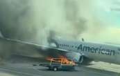 Un avion d’American Airlines en feu à l’aéroport de Denver