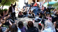 La acampada propalestina en la UB insiste en que no quiere interferir en el 12M pero se mantendrá si el rectorado no responde
