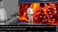La televisión pública alemana no ha usado una imagen de lava para hablar de temperaturas