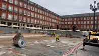 Las obras del túnel bajo la Plaza Mayor mantendrán la ocupación en superficie todo el mes de agosto