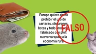 Es falso que la UE haya propuesto prohibir los artículos de piel