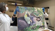 Descubren una obra inédita de Lola Anglada debajo de otra pintura de la artista que estaban restaurando