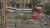 Una treintena de heridos en un choque de dos autobuses en la Diagonal de Barcelona