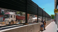 La obra de la L11 en Delicias cambia las vallas por pantallas que reducen el ruido y permiten ver el interior
