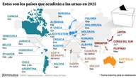 El 2025 electoral que viene: las citas más importantes en las urnas... con todos los ojos en Alemania